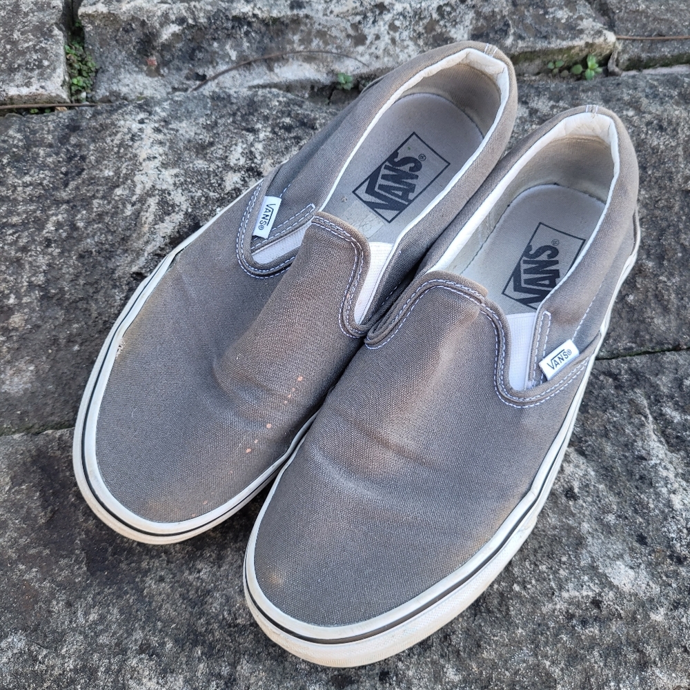 Vans Slip On Skate Shoe Charcoal gray unisex classic - 8M 9.5W